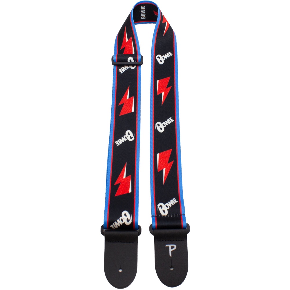 David Bowie - Flash Guitar Strap - Black/Red